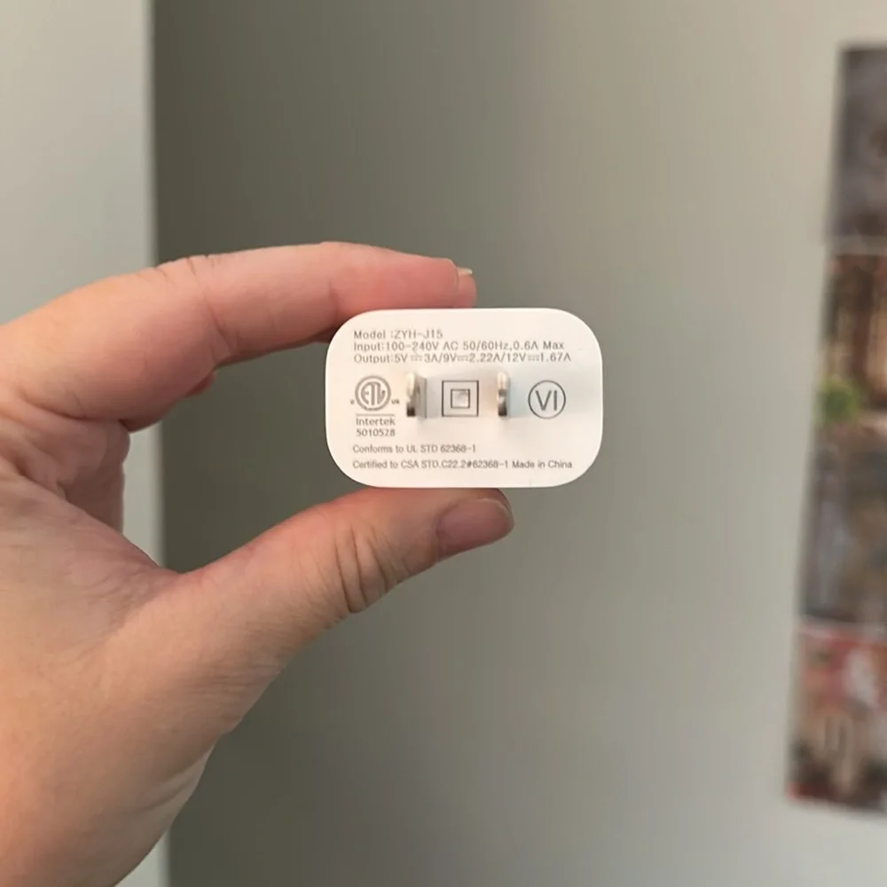 White USB Wall Charger with Cable